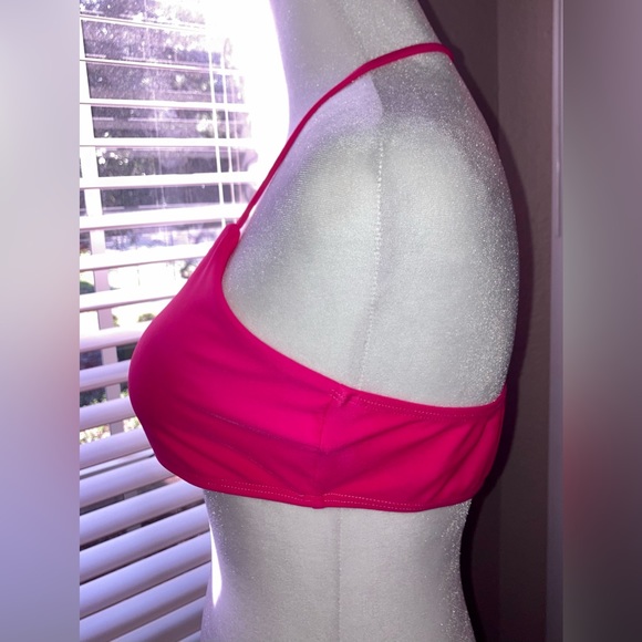 SHEIN 2Piece Frenchi Asymmetrical Top Hot Pink Bikini Set Hi Wasted Swimwear Lg - Picture 12 of 14